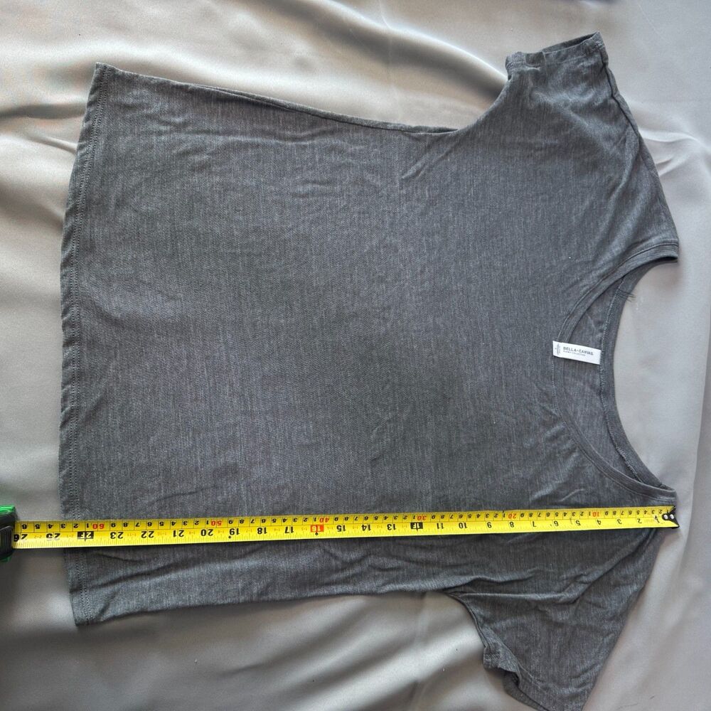 Bella Canvas Gray T-Shirt Women’s Small Flowy Basic Tee Short Sleeve Casual - Picture 3 of 5